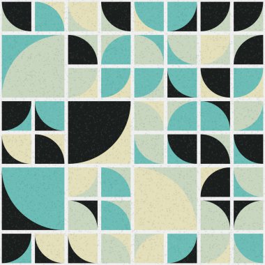 Soyut mozaik geometrik desen üretken hesaplama sanatı çizimi