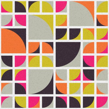 Soyut mozaik geometrik desen üretken hesaplama sanatı çizimi