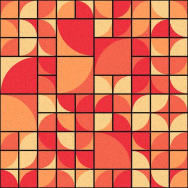 Soyut mozaik geometrik desen üretken hesaplama sanatı çizimi