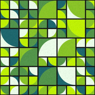 Soyut mozaik geometrik desen üretken hesaplama sanatı çizimi