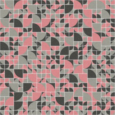 Soyut mozaik geometrik desen üretken hesaplama sanatı çizimi