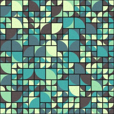 Soyut mozaik geometrik desen üretken hesaplama sanatı çizimi