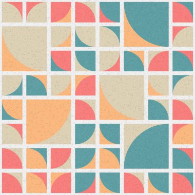 Soyut mozaik geometrik desen üretken hesaplama sanatı çizimi