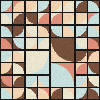 Soyut mozaik geometrik desen üretken hesaplama sanatı çizimi