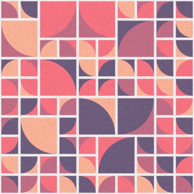 Soyut mozaik geometrik desen üretken hesaplama sanatı çizimi