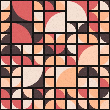 Soyut mozaik geometrik desen üretken hesaplama sanatı çizimi