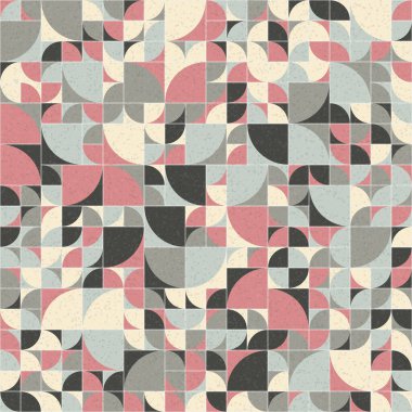 Soyut mozaik geometrik desen üretken hesaplama sanatı çizimi