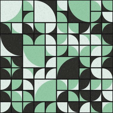 Soyut mozaik geometrik desen üretken hesaplama sanatı çizimi