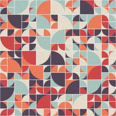 Soyut mozaik geometrik desen üretken hesaplama sanatı çizimi