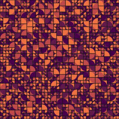 Soyut mozaik geometrik desen üretken hesaplama sanatı çizimi