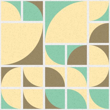 Soyut mozaik geometrik desen üretken hesaplama sanatı çizimi