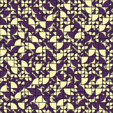 Soyut mozaik geometrik desen üretken hesaplama sanatı çizimi