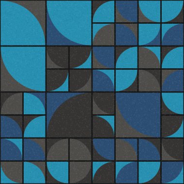 Soyut mozaik geometrik desen üretken hesaplama sanatı çizimi