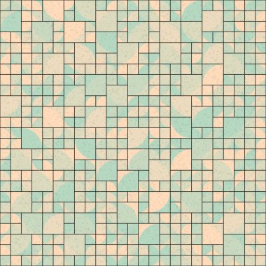 Soyut mozaik geometrik desen üretken hesaplama sanatı çizimi