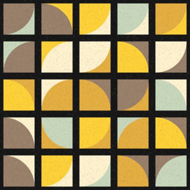 Soyut mozaik geometrik desen üretken hesaplama sanatı çizimi