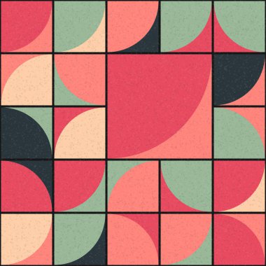 Soyut mozaik geometrik desen üretken hesaplama sanatı çizimi