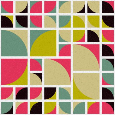 Soyut mozaik geometrik desen üretken hesaplama sanatı çizimi