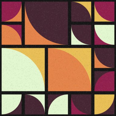 Soyut mozaik geometrik desen üretken hesaplama sanatı çizimi