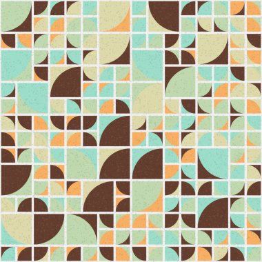 Soyut mozaik geometrik desen üretken hesaplama sanatı çizimi