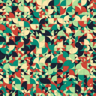 Soyut mozaik geometrik desen üretken hesaplama sanatı çizimi