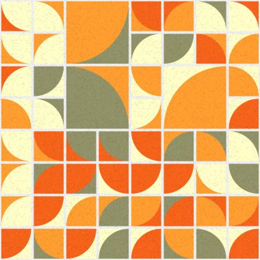 Soyut mozaik geometrik desen üretken hesaplama sanatı çizimi