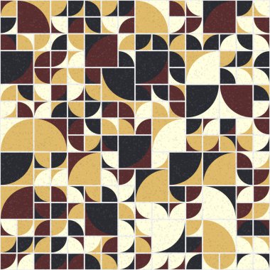 Soyut mozaik geometrik desen üretken hesaplama sanatı çizimi