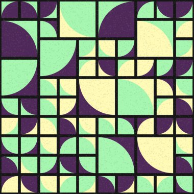 Soyut mozaik geometrik desen üretken hesaplama sanatı çizimi