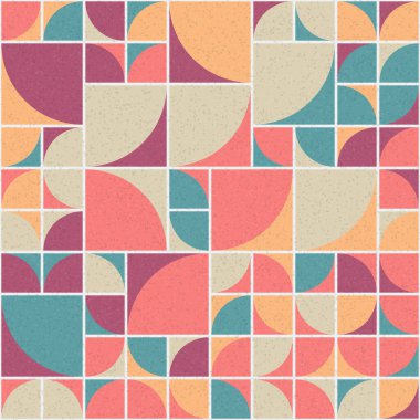 Soyut mozaik geometrik desen üretken hesaplama sanatı çizimi