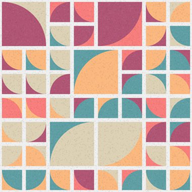 Soyut mozaik geometrik desen üretken hesaplama sanatı çizimi