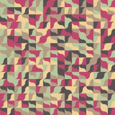 Üretken hesaplama sanatıyla soyut geometrik desen 