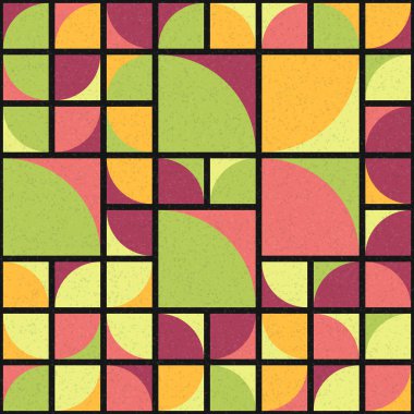 Soyut mozaik geometrik desen üretken hesaplama sanatı çizimi