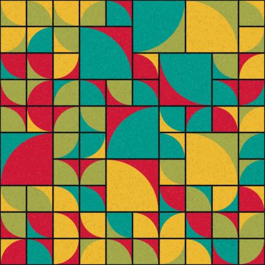 Soyut mozaik geometrik desen üretken hesaplama sanatı çizimi