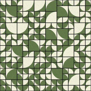 Soyut mozaik geometrik desen üretken hesaplama sanatı çizimi