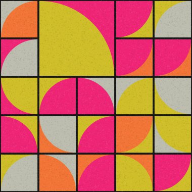 Soyut mozaik geometrik desen üretken hesaplama sanatı çizimi