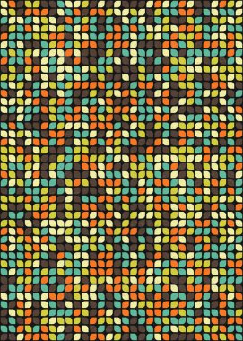 Soyut Geometrik Desen üretken hesaplama sanatı çizimi 