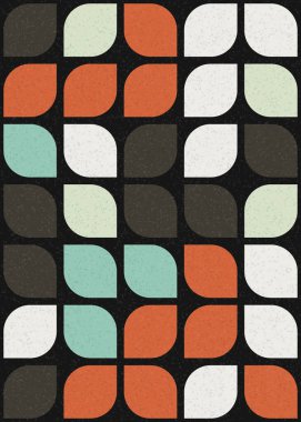 Soyut Geometrik Desen üretken hesaplama sanatı çizimi 