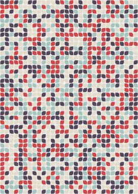 Soyut Geometrik Desen üretken hesaplama sanatı çizimi 