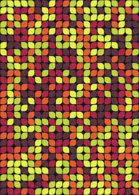 Soyut Geometrik Desen üretken hesaplama sanatı çizimi 