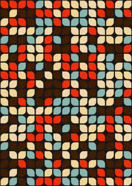 Soyut Geometrik Desen üretken hesaplama sanatı çizimi 