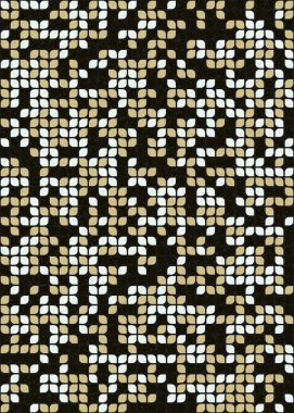 Soyut Geometrik Desen üretken hesaplama sanatı çizimi 