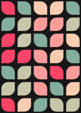 Soyut Geometrik Desen üretken hesaplama sanatı çizimi 