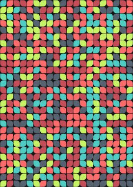 Soyut Geometrik Desen üretken hesaplama sanatı çizimi 