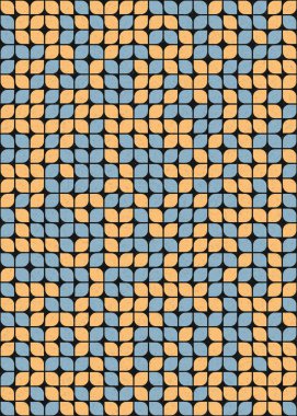 Soyut Geometrik Desen üretken hesaplama sanatı çizimi 