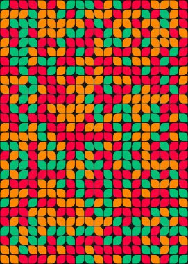 Soyut Geometrik Desen üretken hesaplama sanatı çizimi 