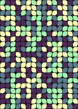 Soyut Geometrik Desen üretken hesaplama sanatı çizimi 