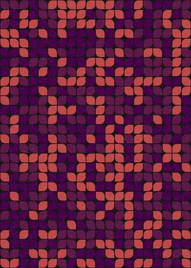 Soyut Geometrik Desen üretken hesaplama sanatı çizimi 