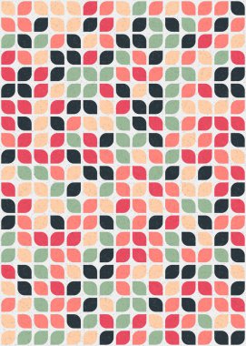 Soyut Geometrik Desen üretken hesaplama sanatı çizimi 