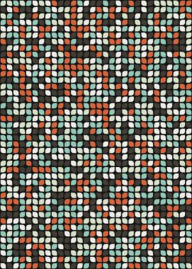 Soyut Geometrik Desen üretken hesaplama sanatı çizimi 