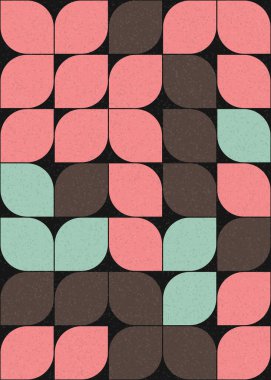 Soyut Geometrik Desen üretken hesaplama sanatı çizimi 