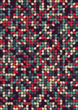 Soyut Geometrik Desen üretken hesaplama sanatı çizimi 